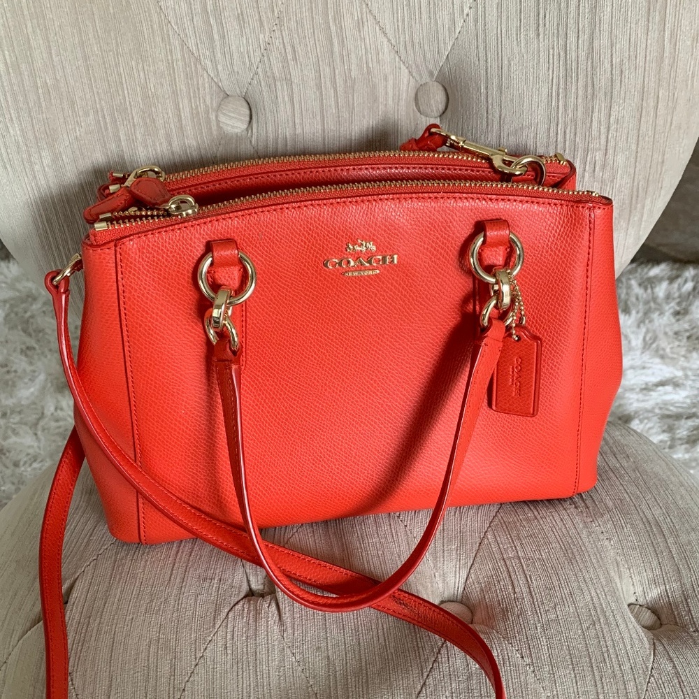 Coach Leather 2-way bag, orange